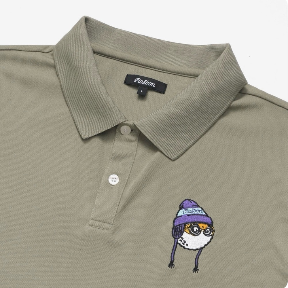 Malbon Golf Glacier Buckets Performance Polo - XL - “Moss” (Olive green) NWT